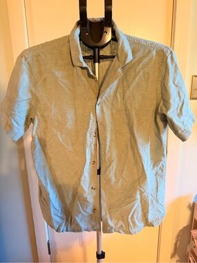 Old Navy Men's Short-Sleeve Button-Down Shirt - Sage Green